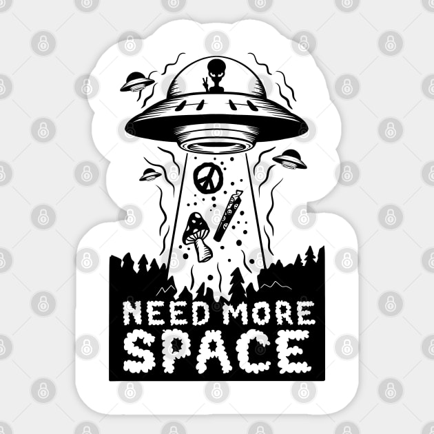 Need more space Sticker by Summerdsgn